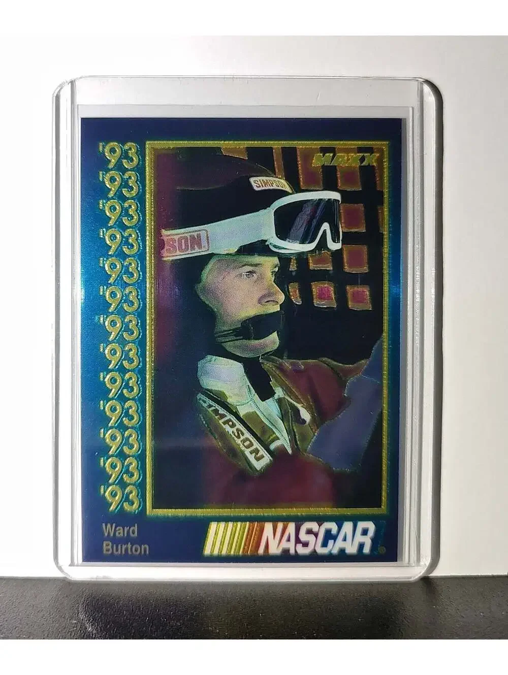 Ward Burton 1993 Maxx Premier Plus Racing #36 NASCAR Card A.G. Dillard Racing